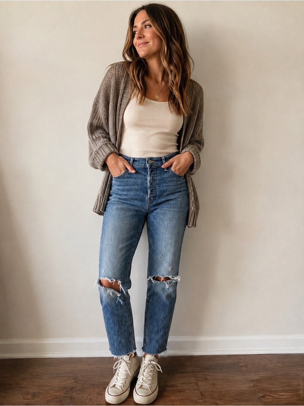 MOTHER High Rise Distressed Ankle Jeans Women’s Size 25